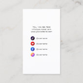 理容師ショップ美容師プロフェッショナルバーバーショップ 名刺 (裏面)