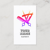 理容師ショップ美容師プロフェッショナルバーバーショップ 名刺 (正面)