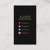 理容師ショップ美容師プロフェッショナルバーバーショップ 名刺 (裏面)