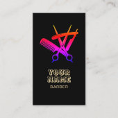 理容師ショップ美容師プロフェッショナルバーバーショップ 名刺 (正面)