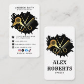 理容師ショップ美容師プロフェッショナルバーバーショップB 名刺 (正面/裏面)