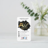 理容師ショップ美容師プロフェッショナルバーバーショップB 名刺 (スタンド正面)