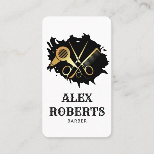 理容師ショップ美容師プロフェッショナルバーバーショップB 名刺 (裏面)