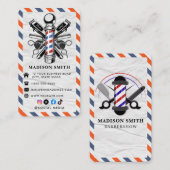 理容師ショップ美容師プロフェッショナルバーバーショップB 名刺 (正面/裏面)