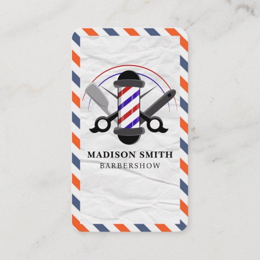 理容師ショップ美容師プロフェッショナルバーバーショップB 名刺 (裏面)