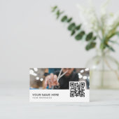 理容師ショップ美容師プロフェッショナルバーQRコード 名刺 (スタンド正面)