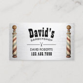 理容師ショップ美容師モダンシルバーアポイントメント 予約カード (正面)