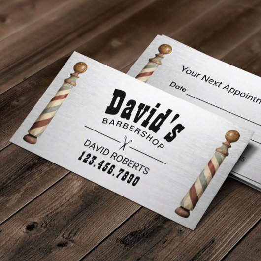 理容師ショップ美容師モダンシルバーアポイントメント 予約カード