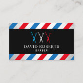 理容師ショップ美容師3シザーバーショップ 名刺 (正面)