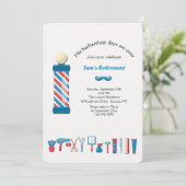 理容師ショップ要素招待状 招待状 (スタンド正面)