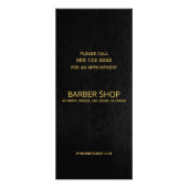 理容師ショップ金ゴールドブラックレザールック価格表 ラックカード (裏面)