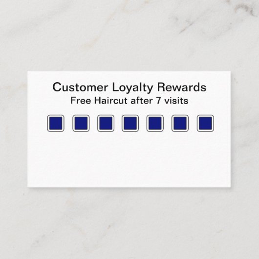 理容師ショップ顧客リワードの名刺 名刺 (裏面)