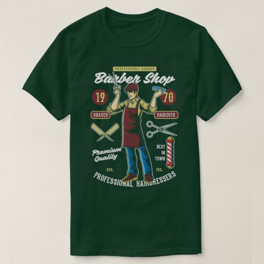 理容師ショップ21 Tシャツ (デザイン正面)