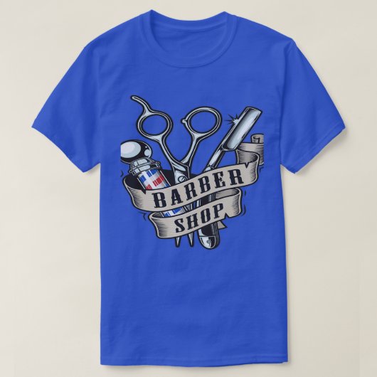 理容師ショップ77 Tシャツ (デザイン正面)