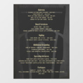 理容師ショップBarbershop価格表サービスメニュー ウィンドウサイン (シート)