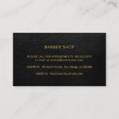 理容師ショップLOGOプロモーションブラック金ゴールド 名刺 (裏面)
