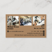 理容師ショップphoto brown retro chair decor 名刺 (裏面)