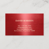 理容師ショッモダンプレッド&金ゴールド美容師 名刺 (裏面)