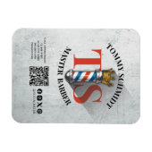 理容師ショッ王室のククラウン理容師ポールヘアサロンQR マグネット (横)