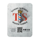 理容師ショッ王室のククラウン理容師ポールヘアサロンQR マグネット (縦)