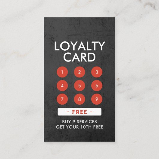 理容師ショッ王室のククラウン理容師ポールヘアサロンQR ロイヤリティカード (裏面)