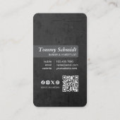 理容師ショッ王室のククラウン理容師ポールヘアサロンQR 名刺 (裏面)