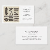 理容師シンプルの貿易手段 名刺 (正面/裏面)