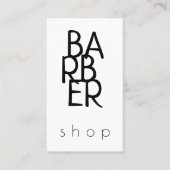 理容師シンプルモダンタイポグラフィ白黒 名刺 (正面)