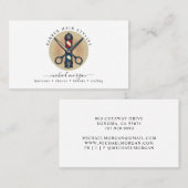 理容師シンプル美容師はさみ理容師ポール 名刺 (正面/裏面)