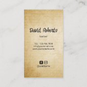 理容師スカルスタイリッシュ美容師バーバーショップ 名刺 (裏面)