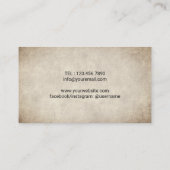 理容師スカルバーバーショップシャルボード美容師 名刺 (裏面)