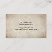 理容師スカルヴィンテージ美容師シャルボード 名刺 (裏面)