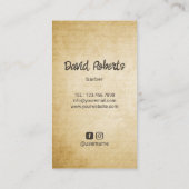 理容師スカルヴィンテージ美容師バーバーショップ 名刺 (裏面)