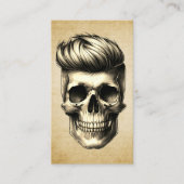 理容師スカルヴィンテージ美容師バーバーショップ 名刺 (正面)