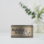 理容師スケッチ名刺 名刺 (スタンド正面)