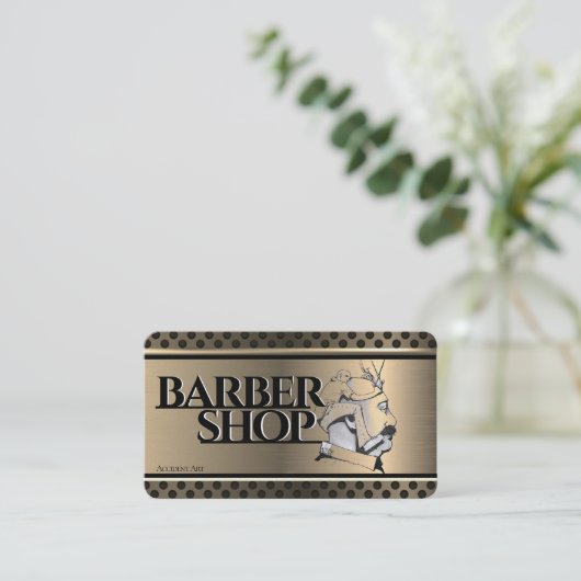 理容師スケッチ名刺 名刺 (スタンド正面)