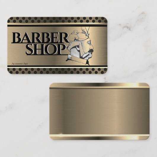 理容師スケッチ名刺 名刺 (正面/裏面)