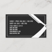 理容師スタイルエレガントプロフェッショナルブラック 名刺 (裏面)