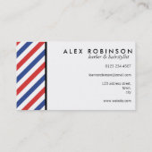 理容師ストライプとハサミの名刺 名刺 (裏面)