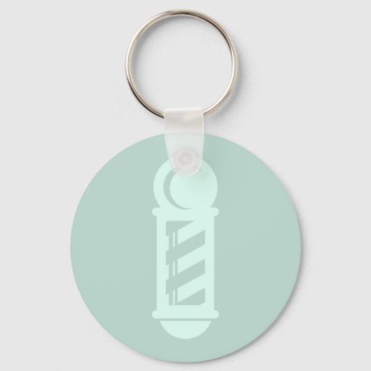 理容師ストライプのズポールバーショップサロンカスタムカラー キーホルダー (正面)