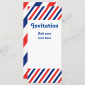 理容師ストライプ招待状 (正面/裏面)