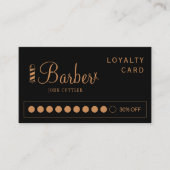 理容師スモダンタイリスト金ゴールド黒プロフェッショナル ロイヤリティカード (正面)