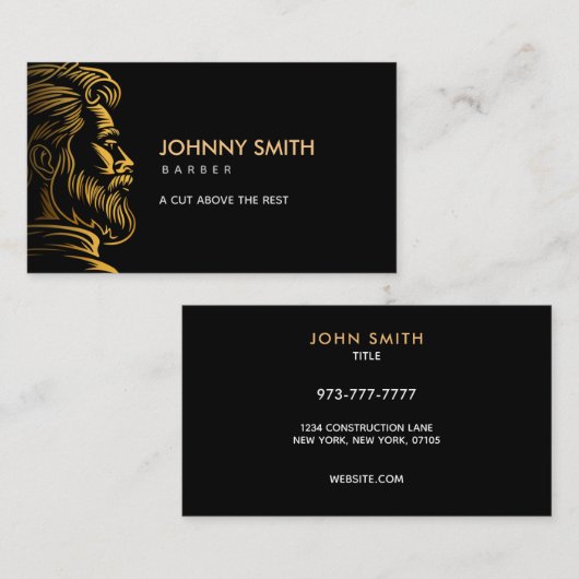 理容師スローガン 名刺 (正面/裏面)