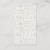 理容師ツールとアイコンパターン 名刺 (裏面)