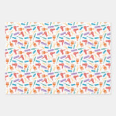 理容師ツールのシルエットパターン ラッピングペーパーシート (正面2)