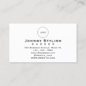 理容師ツールのロゴ付きパターン 名刺 (裏面)