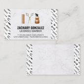 理容師ツールセット | 理容師ツールパターン大理石 ロイヤリティカード (正面/裏面)