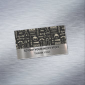 理容師ツールパターン |割引 マグネット名刺 (インサイチュ)