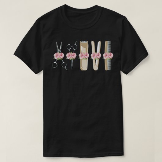 理容師ツールラブ Tシャツ (デザイン正面)