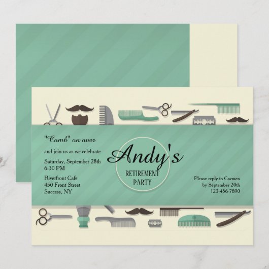 理容師ツール招待状 招待状 (正面/裏面)